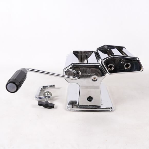 Villaware Al Dente Pasta Maker Spaghetti Machine 7 Levels Thickness Metal Chrome - Picture 3 of 16